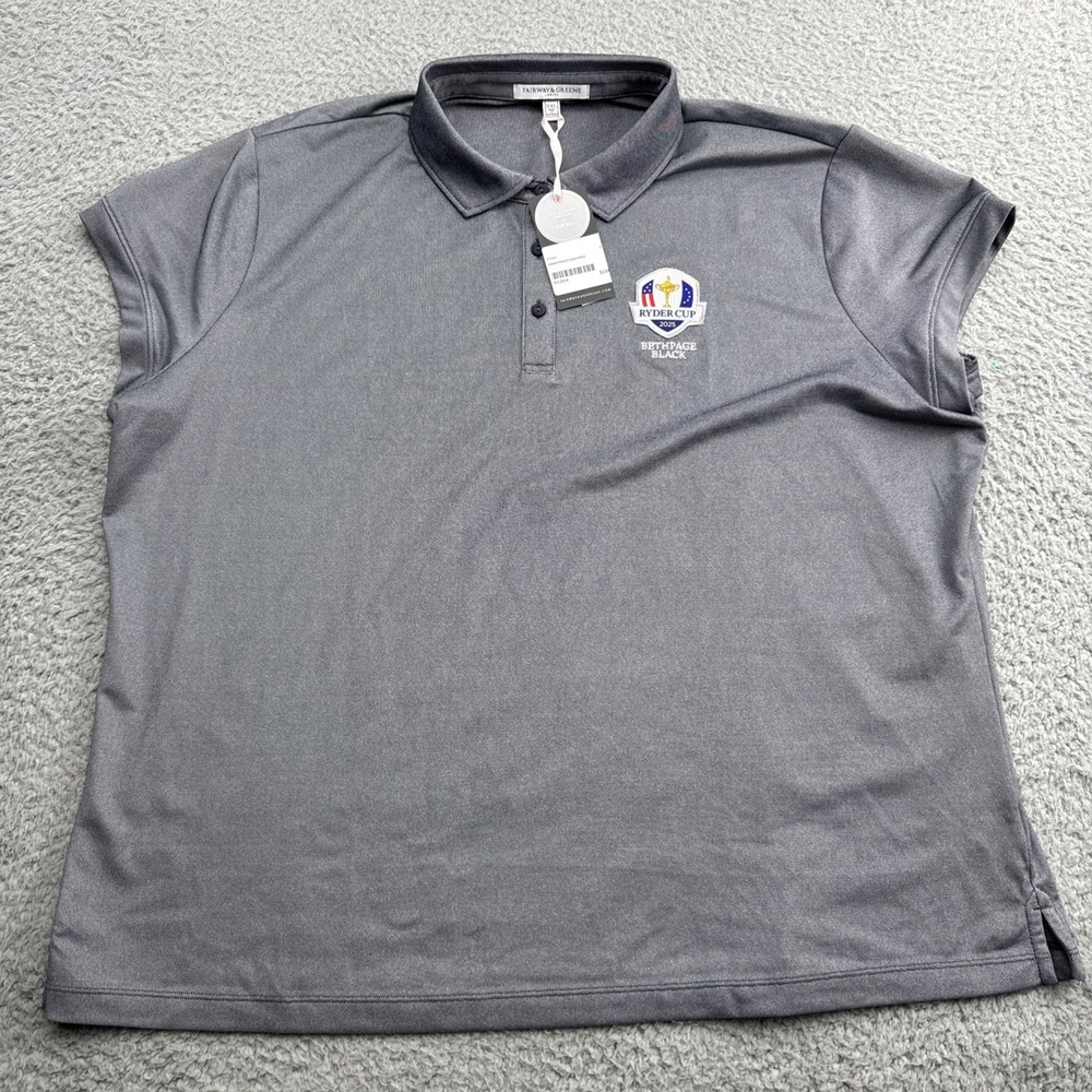 2025 Ryder Cup Fairway & Greene Golf Polo Shirt Womens XXL 2XL S/S Pique Cotton